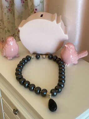 Saule Label Serafina necklace, Onyx Nightfall